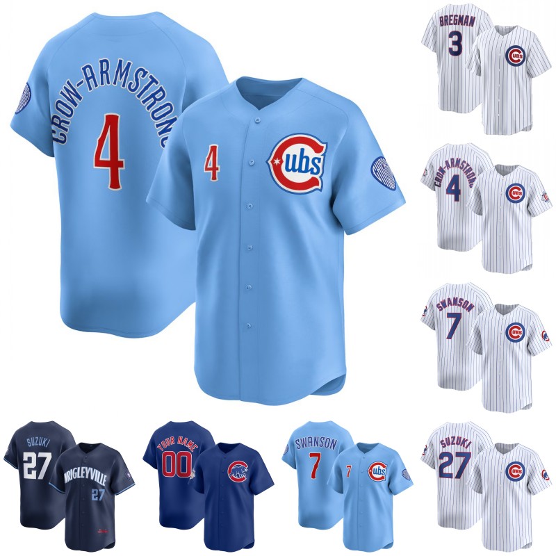 ChicagoCubs Jersey Alex Bregman Nico Hoerner Pete Crow-Armstrong Ian Happ Seiya Suzuki Michael Busch Shota Imanaga Miguel Amaya Moises Ballesteros