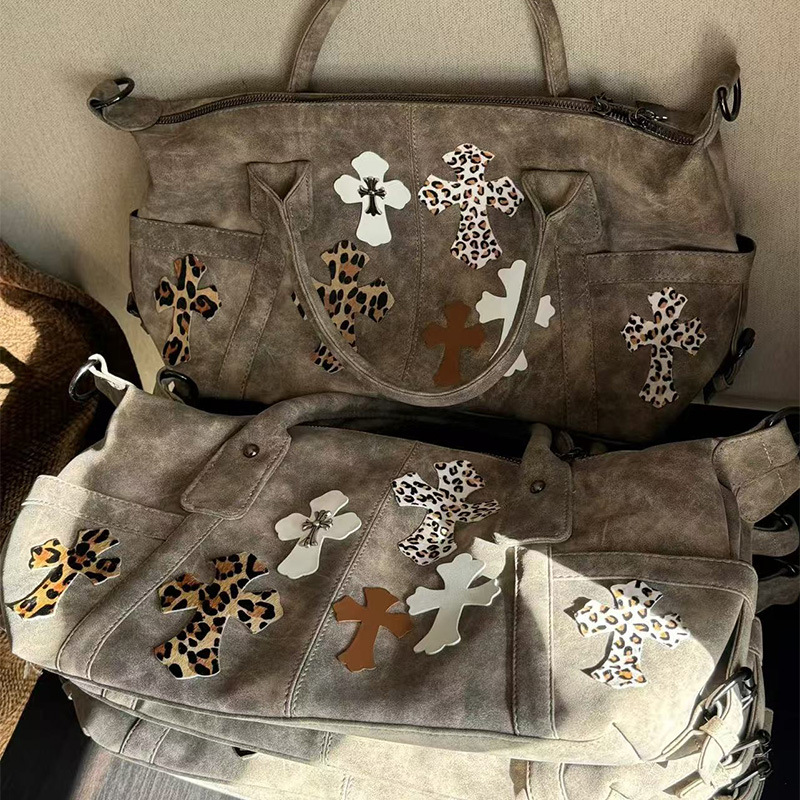 Casual Cross Leather Commuter Y2k One Shoulder Crossbody Fashion Tote Bag