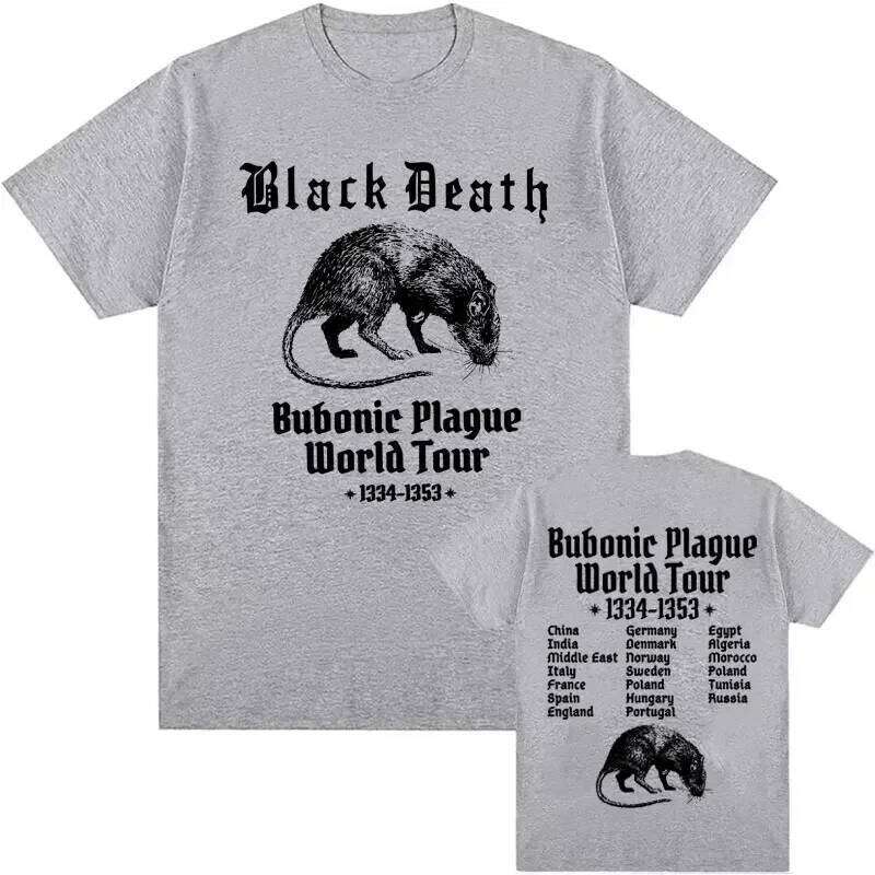 Bubonic World Tour 2024 Tshirts Men Women Casual Funny Meme Gothic T Shirt Fashion Vintage Oversized Cotton Short Sleeve T-shirt C260228 - view 6
