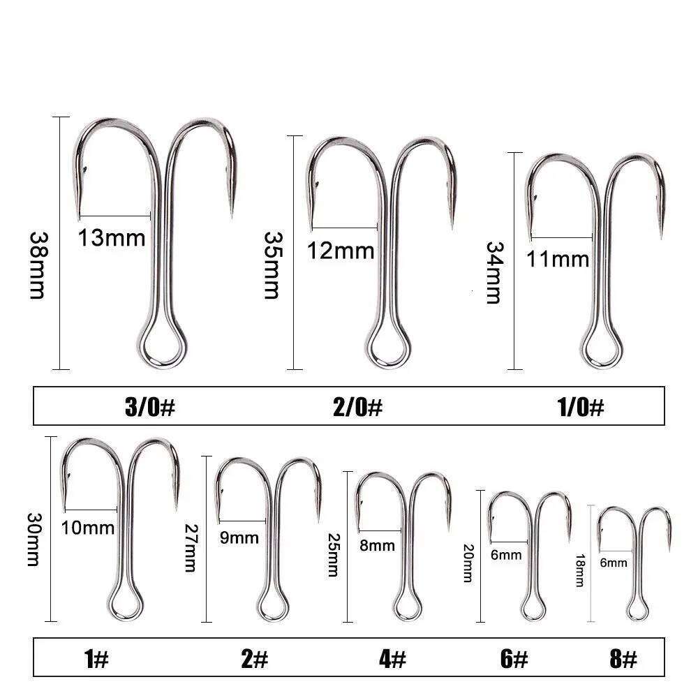 NGB 20PCS DIY Frog Double Fishing Hook 1/2/4/6/8# High Carbon Steel Fly Tying Worm Silicone Bait Lure Hooks Z260228