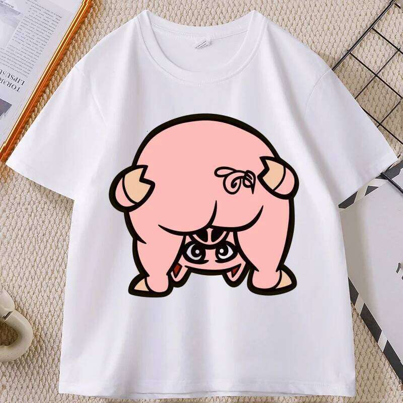 Inosuke Inuske Forest Pig Graphic T Shirts Funny Cartoon Printed Tshirt Cotton Short Sleeve Round Neck Tees Men Women Clothes C260228 - view 5