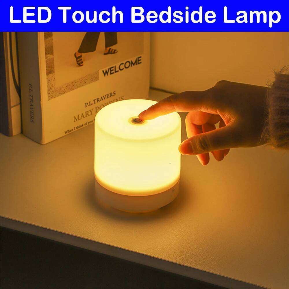 Touch Bedside 3 Modes Dimmable Eye Protection Portable LED Table USB Plug Student Reading Book Lamp Night Light Z260227