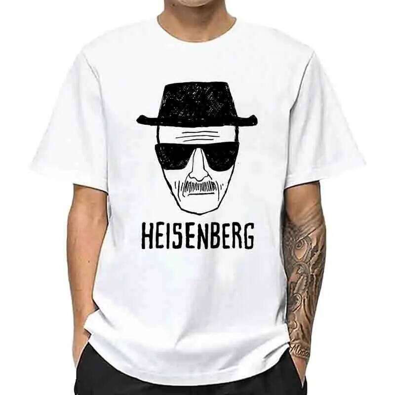 Fashion Top Quality Short Sleeve 100% Cotton Loose Heisenberg PrintedTshirt Casual Mens Tshirt Cool Summer Men Tops C260228 - view 3