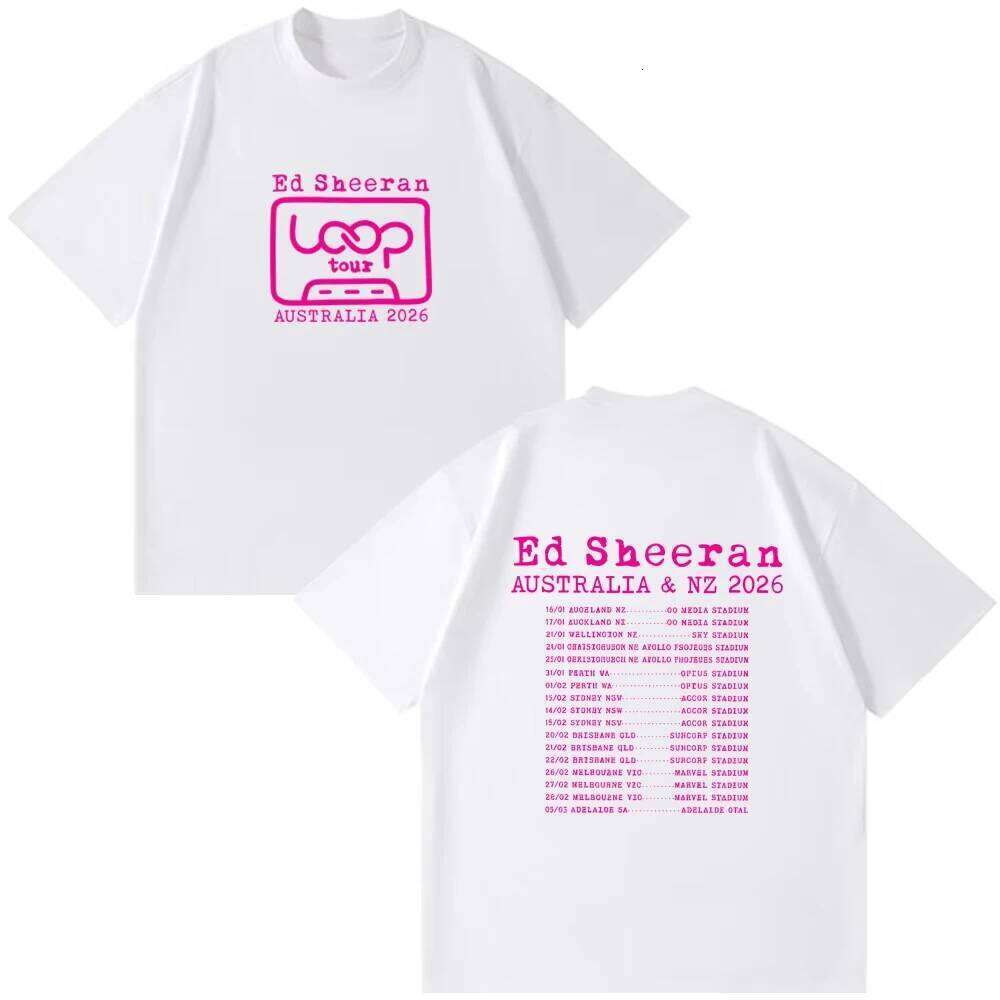 Ed Sheeran Loop Australia and New Zealand 2026 Tour Merch Summer T Shirts Fan Gifts Men Women Fashion Cotton Style Clothing C260228 - view 4