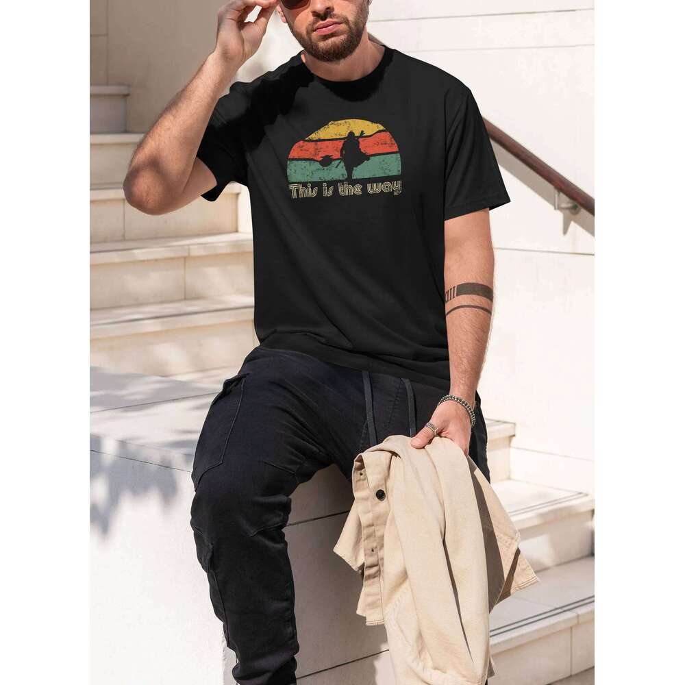 Mens Cotton Jedi The Retro Way Graphic T Shirt Street Casual Style Tee for Men and Women C260228 - view 6