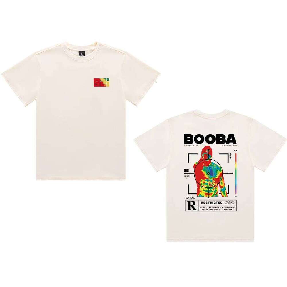 Vintage Men T-shirt Hip-hop T Shirt Fashion BOOBA Printed Short Sleeve Tops Harajuku Streetwear Oversized Tee Women Clothing C260228 - view 7