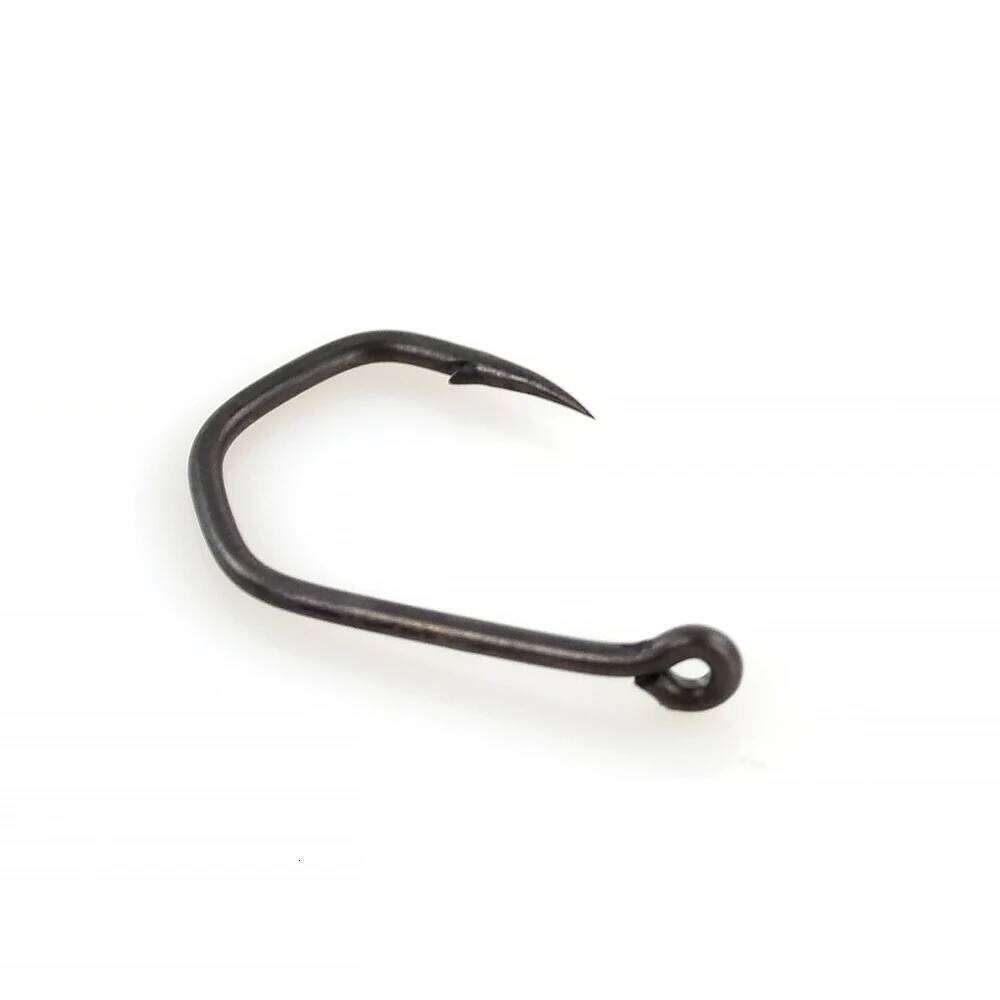 Hirisi 50pcs Carp Fishing Barbed Pinpoint Claw PTFE Coating High Carbon Stainless Steel Eyed Fish Hooks 8019 Z260228