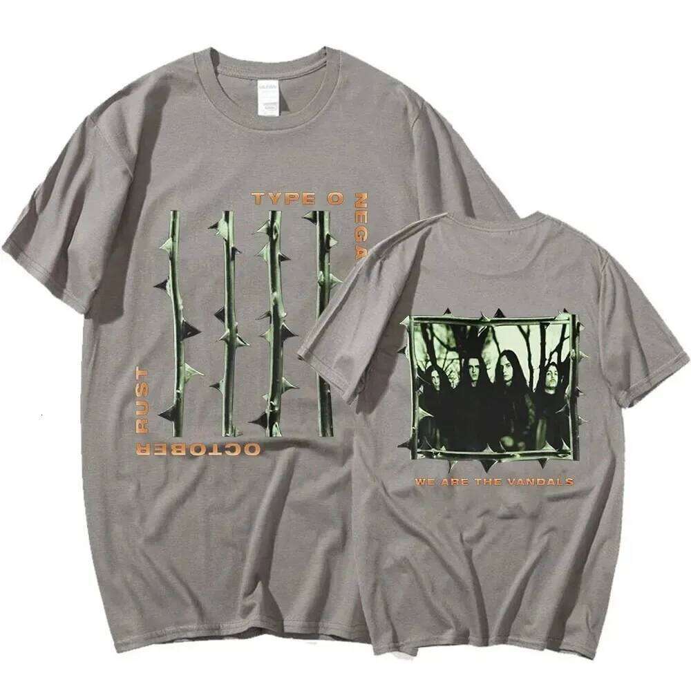 2024 Type O Negative October Rust Gothic Metal Rock Band T Shirt Summer Men's Pure Cottoncomfort Vintage Short Sleeve T-shirts C260228 - view 3