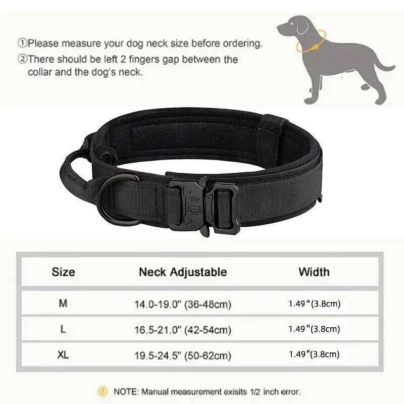Pet Supplies Tactical Traction Collar Adjustable & Size Durable Suitable for Medium To Large Dog Pet Supplies