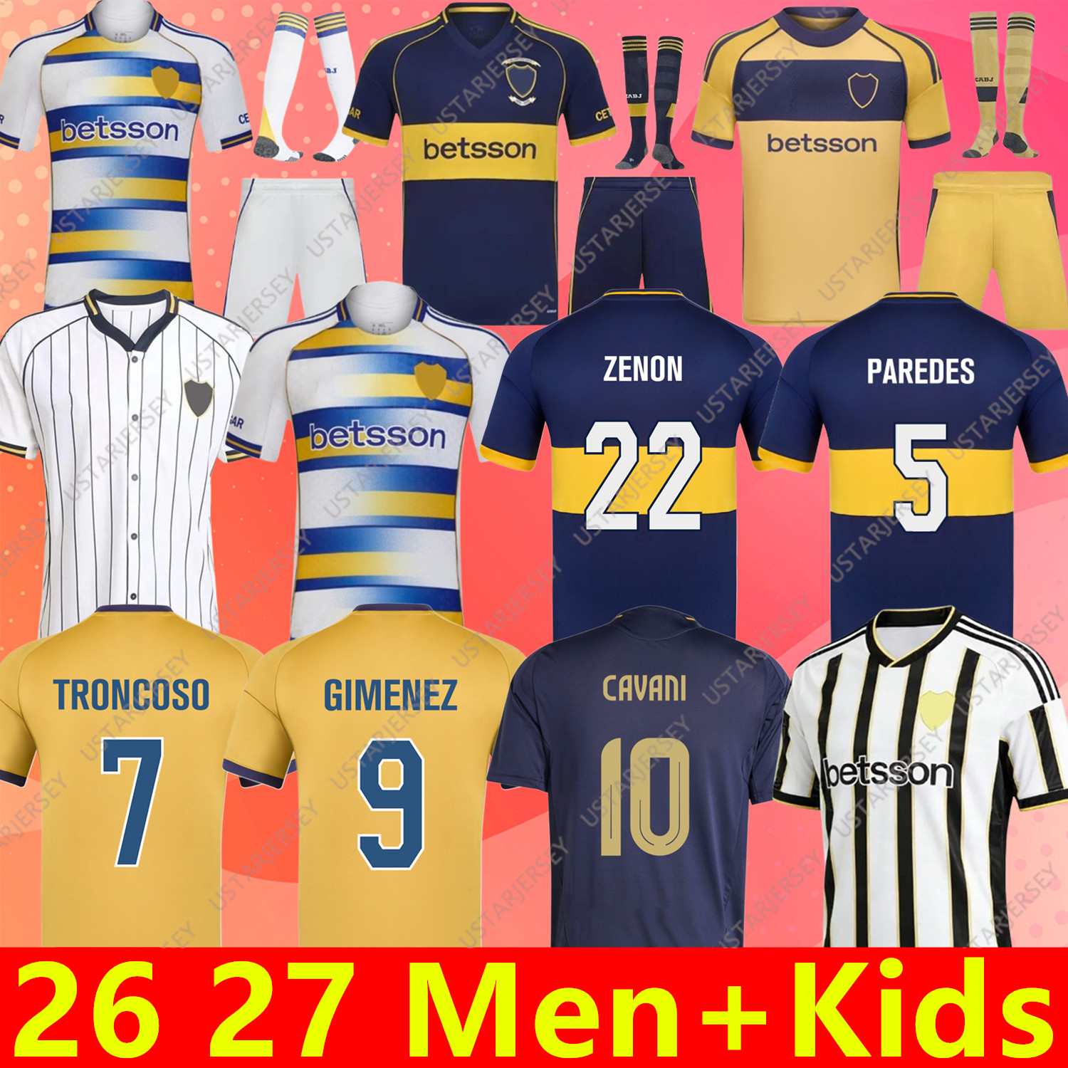 120Th CAVANI CA Boca Juniors Soccer Jerseys 2025 2026 2027 ZENON GIMENEZ ZEBALLOS MARADONA PALACIOS MARCOS M.MERENTIEL SALVIO JANSON 25 26 27 football shirt kids kits