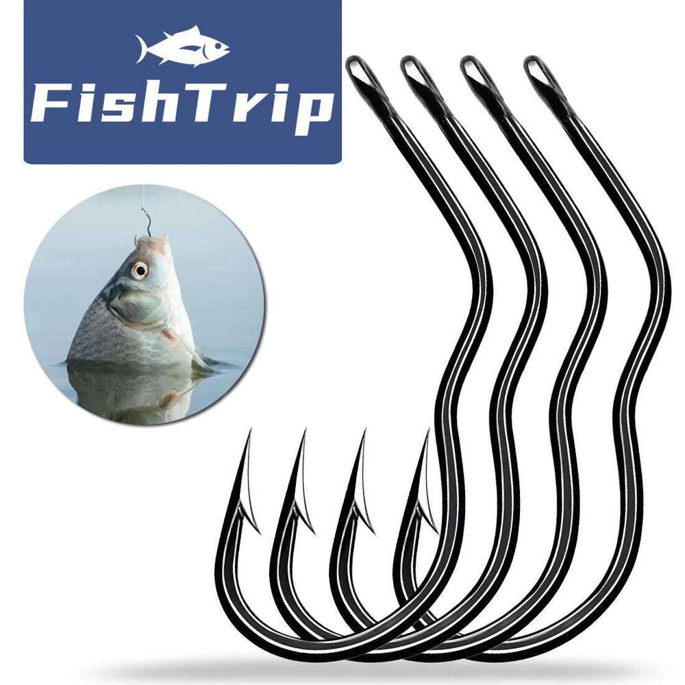 FishTrip Automatic Flip High Carbon Steel Fish Barbed Hook for Bass Carp Fishing Freshwater Tackle Accessories Z260228