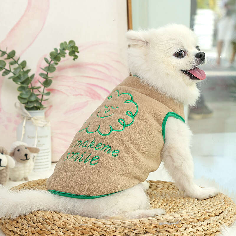 Famous brand Autumn winter warm pet clothes for cats Teddy Bichon Pomeranian small dogs and puppies cat supplies dog vests manufacturer pupakaIK
