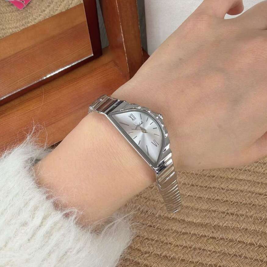 With Box New Irregular Half-Moon Steel Design Band Watch Dainty Fashion Vintagee Free gift