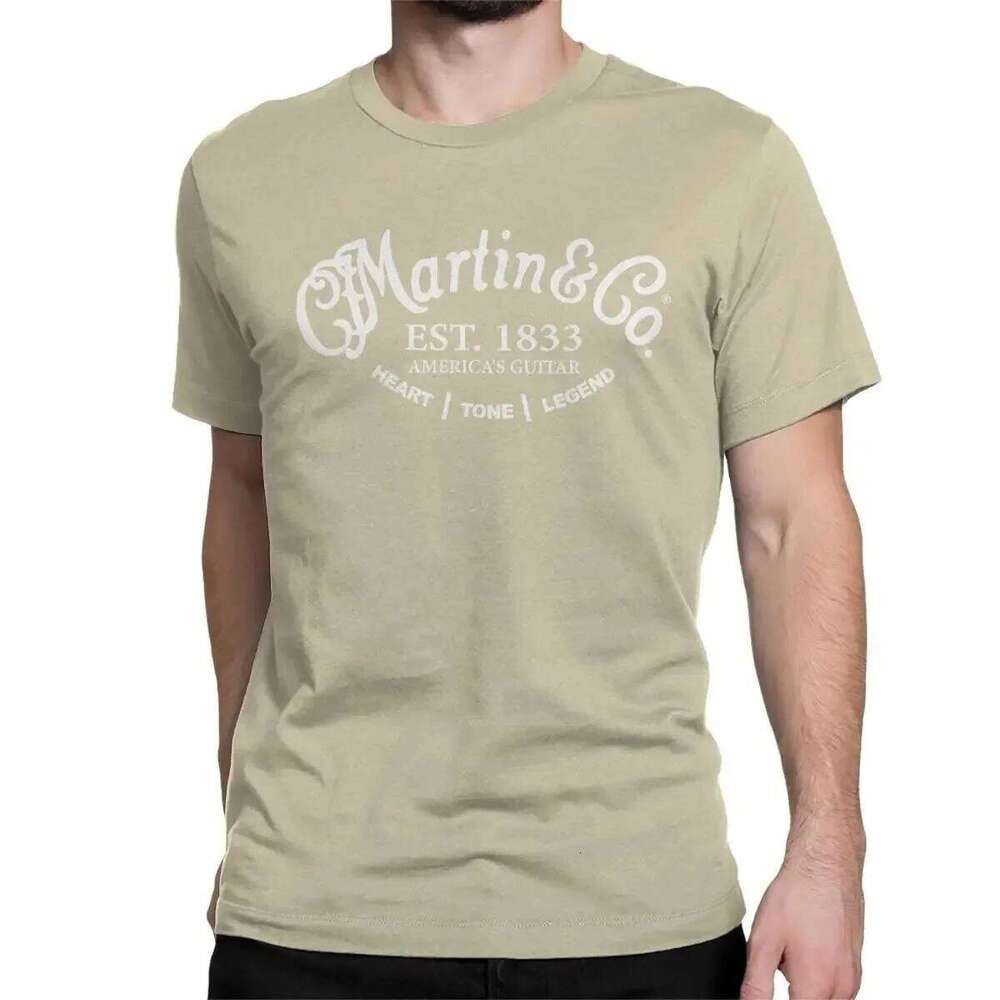 Black T Shirt Men Short Sleeves Cool Tee Hip Hop Streetwear 2024 Hot Sale Summer 100% Cotton New Martin&Co Guitar Logo Crewneck C260228 - view 5