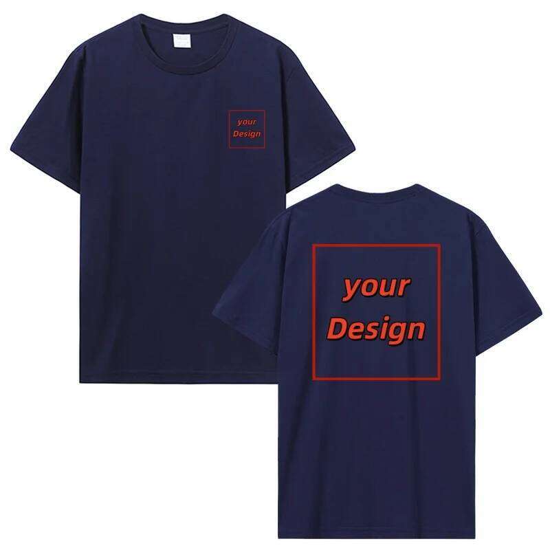 Customized printed for men's and women's personalized top DIY your favorite photo or logo cotton T-shirt C260228 - view 5