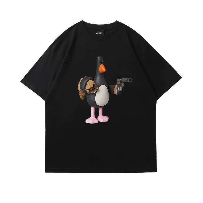 American Sle Cartoon Penguin Print ort Sve T-irt Couple Matching Fit Breathable Casual Top C260228 - view 7