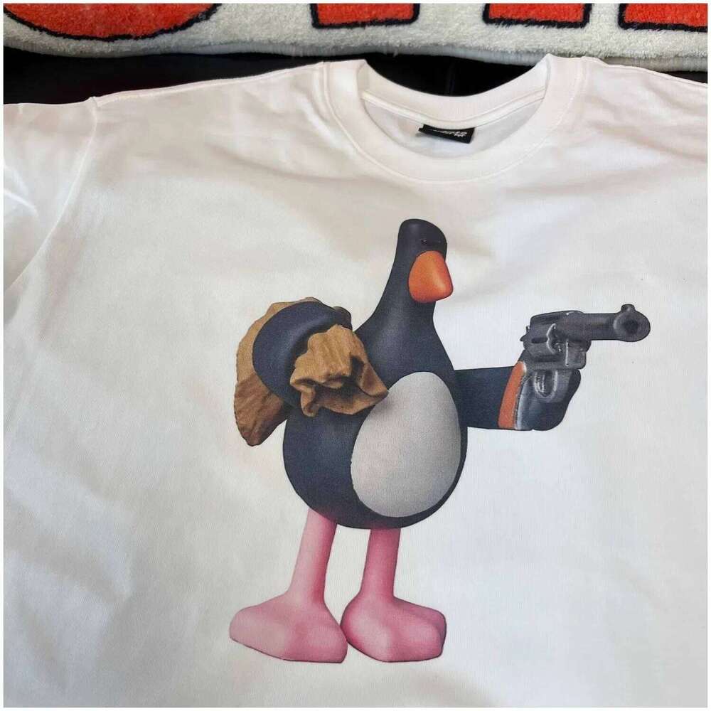 American Sle Cartoon Penguin Print ort Sve T-irt Couple Matching Fit Breathable Casual Top C260228 - view 5