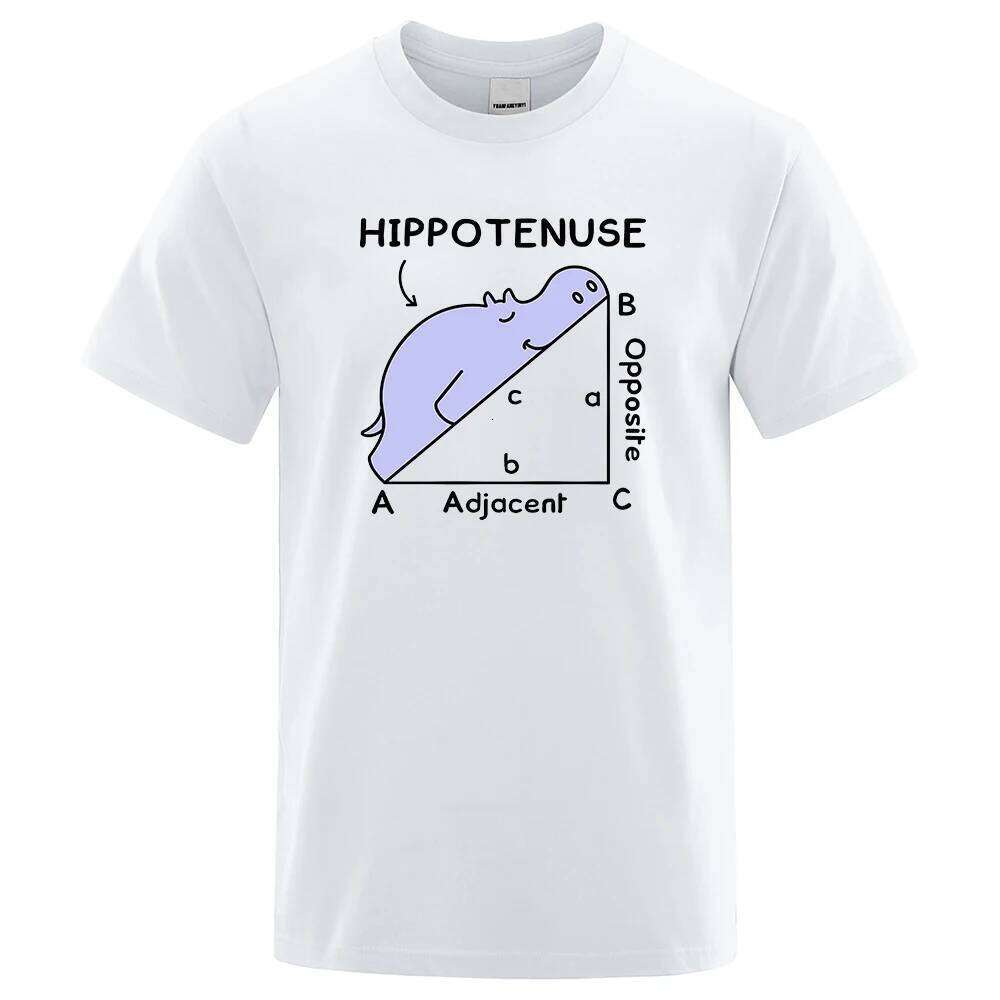 Hippotenuse Opposite Adjacent Funny Printed Men Women T Shirts Trigonometric Functions Cotton Short Sleeve Streetwear T-shirt C260228 - view 3