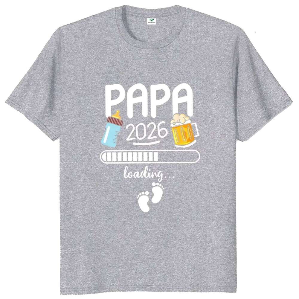 Papa 2026 Funny Future Dad Beer Lovers Printed Graphic High Quality Short Sleeve T-shirts Men's Tops C260228 - view 5