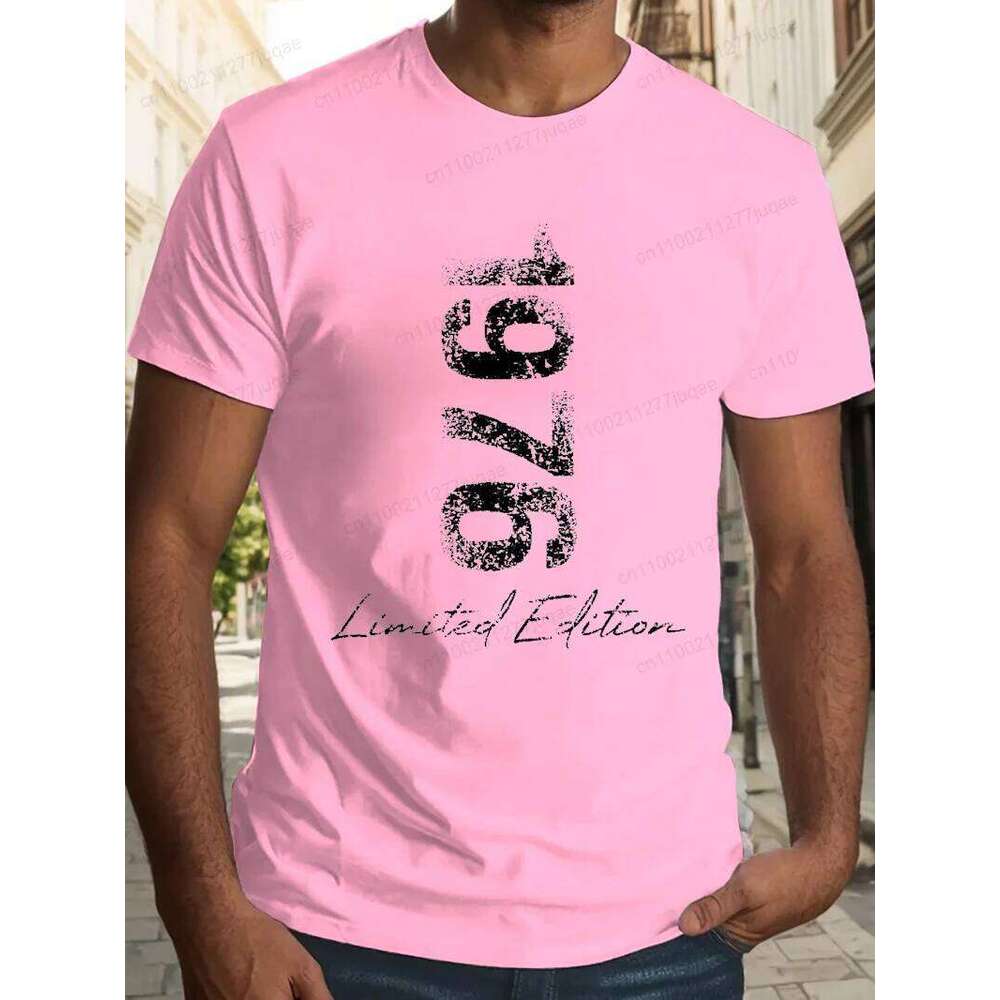 Men's T-shirt Shirt 1976 Limited Edition T-Shirts Birthday Gifts Short Sleeve for Men Women Vintage T-Shirt Male Clothes C260228 - view 4