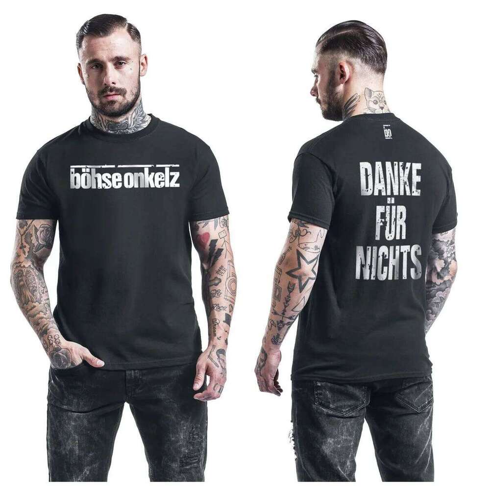 New Danke Fr Nichts _ Bhse Onkelz T-Shirt High-end Luxury Is for Both Men and Women Top Y2k 2026 Summer C260228 - view 3