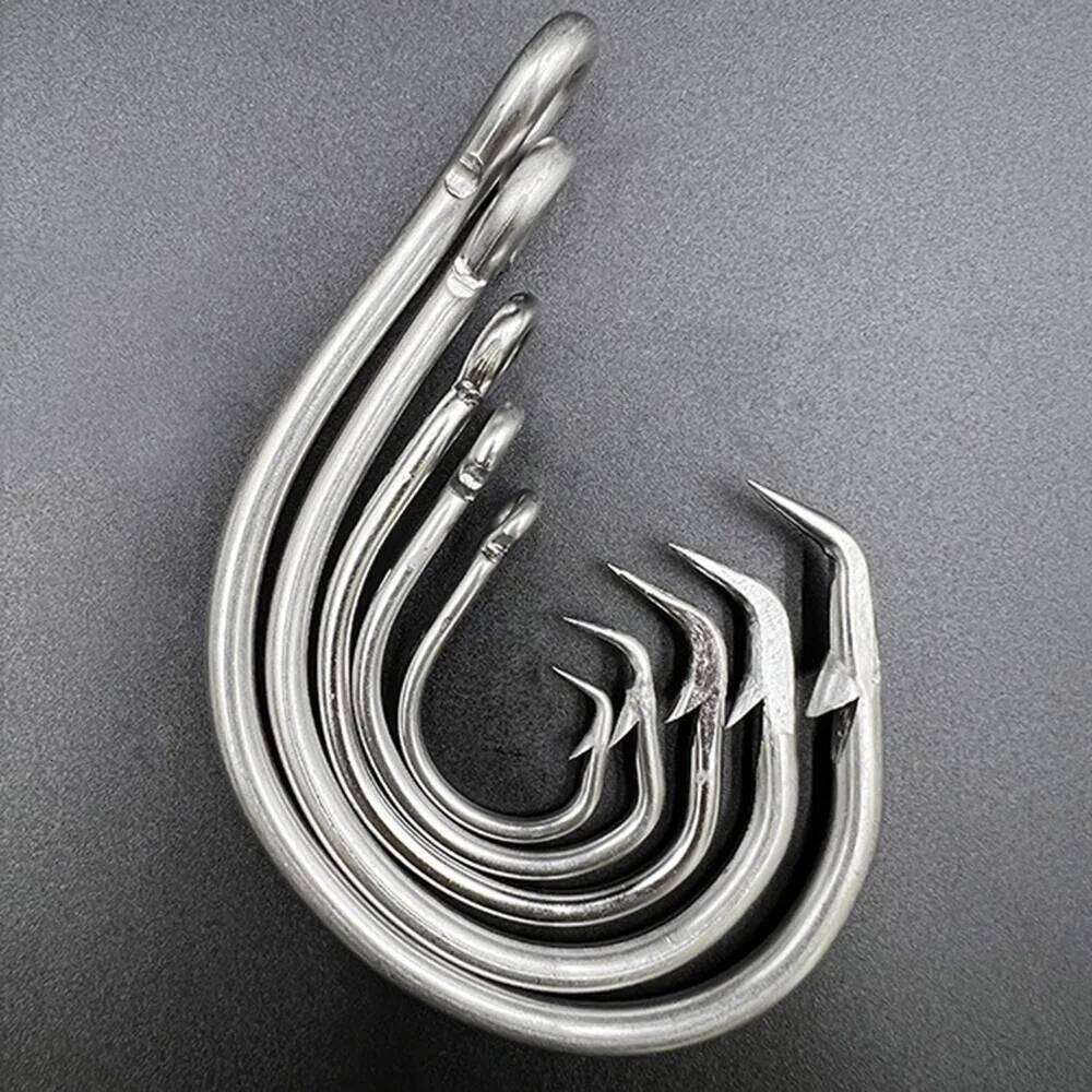 5pcs/lot Eagle Olecranon 6/0-16/0 Giant Tuna Shark Hook Gaff Barbed Sharp Fishing Pesca Circle Hooks Z260228