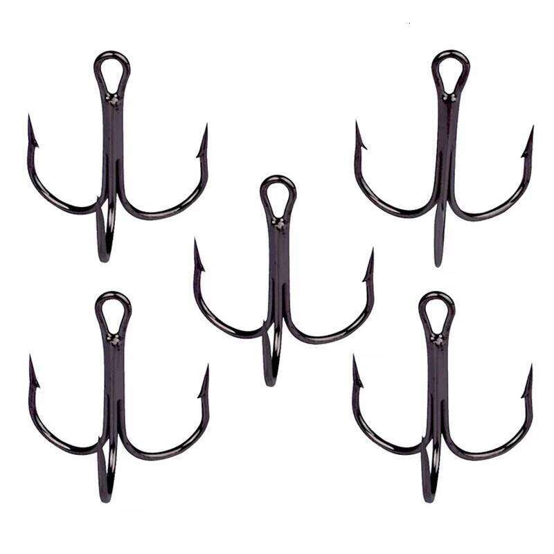 5pcs / lot VMC 3 x strong high carbon steel triple fishing hook type in size 2 4 6 8 10 12 14 # Z260228