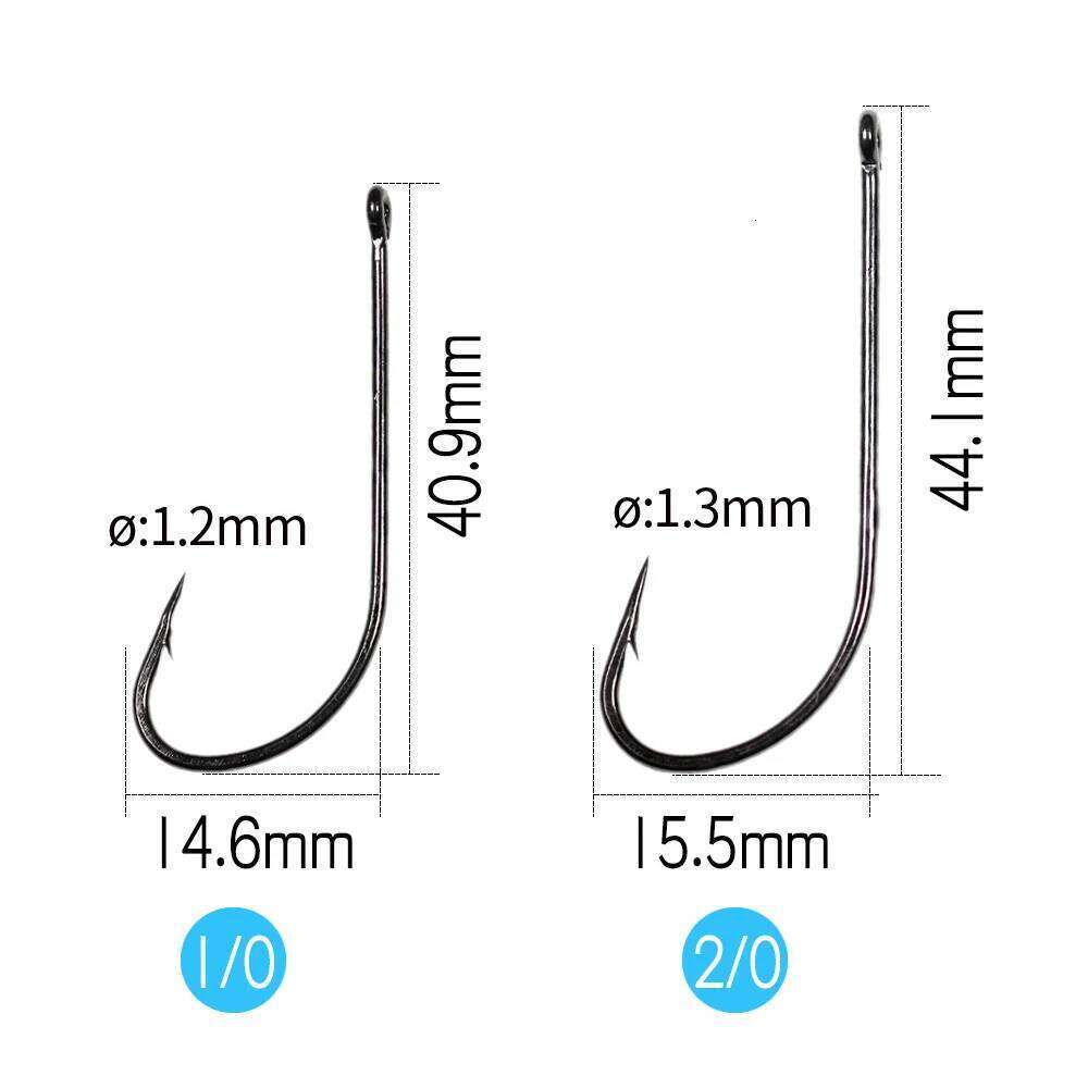 Vampfly 50pcs Stinger Deer Hair Standard Tying 2X Long Hook For Pike Bass Larger Saltwater Shrimps Fly Z260228