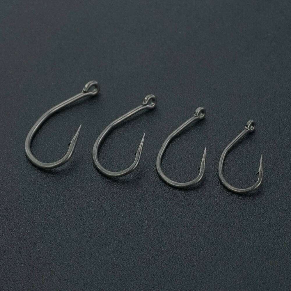 Hirisi 50Pcs Fish Hook PTFE Coated Barbed Fishing Hooks Terminal Tackle 8023 Z260228