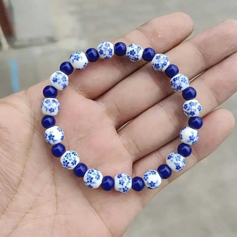 Trendy Ceramics Elegant Bracelet for Women Delicate Vintage Flower Ethnic Style Bowknot Cross Girls Party Bracelet Jewelry Gifts H260228