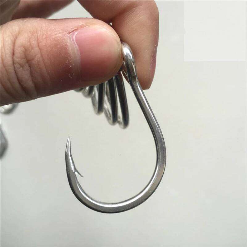 Original Mustad 10881 Fishing Hooks Jigging Single Ocean Jig Big Barbed With Hole Squid Carp Hardbait Hook Pesca Z260228