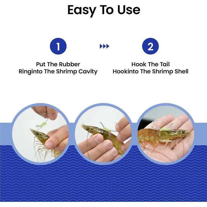 10pcs Walker Luminous Baitholder Barbed and Perforated Carbon Steel Fishing For Carrying Live Shrimp Lures Hooks Z260228