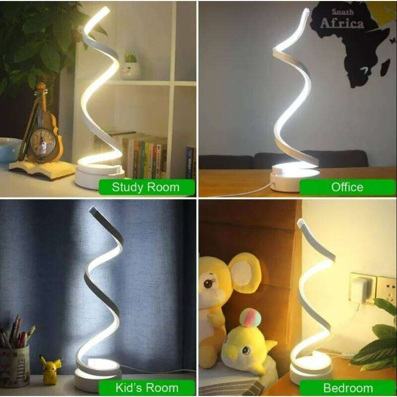 Led Strip Spiral Table Night Dimmable 3 Color Bedside Desk for Bedroom Decoration Cute Light Lamp Z260227