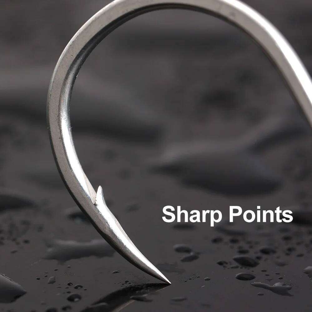 JIGGINGPRO 30/50 Pcs 10#-22# High Carbon Stainless Steel Jigging Barbed Carp Hooks Fishing Tackle Z260228