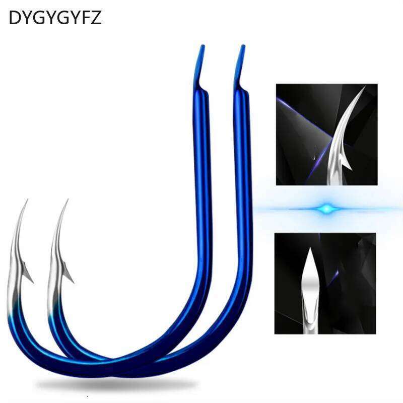DYGYGYFZ 50pcs/lot Carbon Steel 1#-10# Jig Head Crank Barbed Hook for Soft Worm Bass Fish Tackle Fishing Hooks Z260228