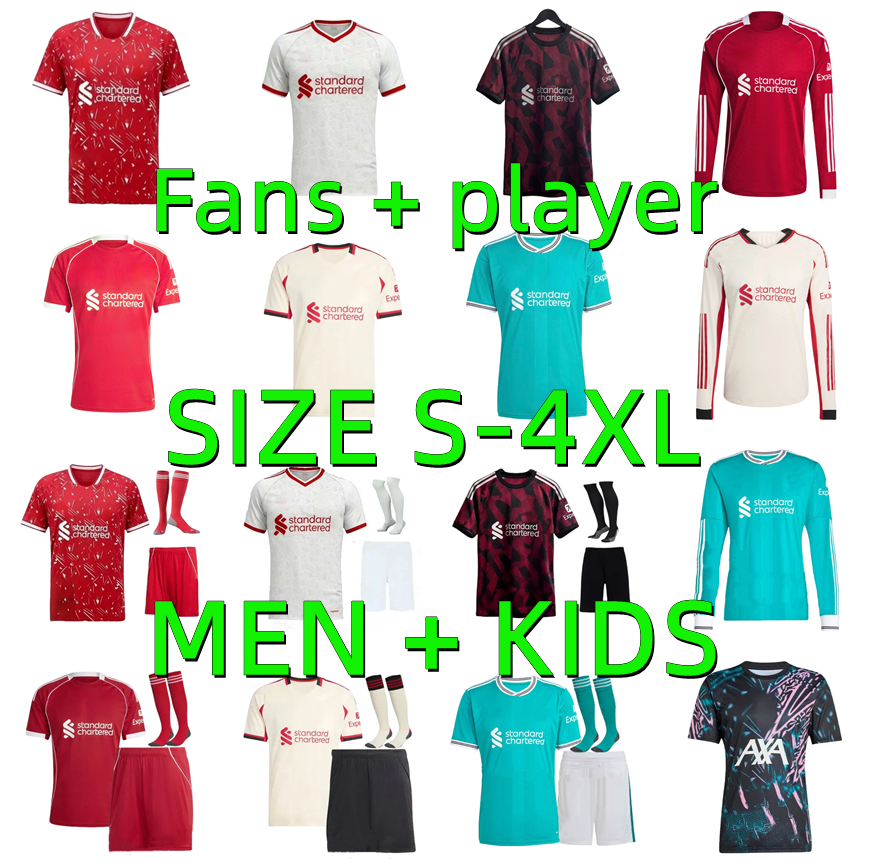 2025 2026 2027 WIRTZ SALAH liverpool soccer jerseys Player version 25 26 27 player version MAC ALLISTER GAKPO ISAK KERKEZ FRIMPONG EKITIKE football shirt Men Kids kit