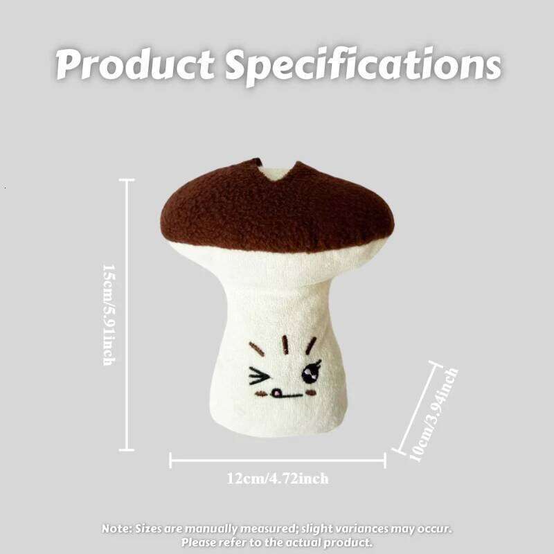 Pet Supplies Hide Find Squeaky Mushroom Chew Toy Hidden Treat Pockets Chew Resistant & Silicone Caps for Interactive Scent Driven Play