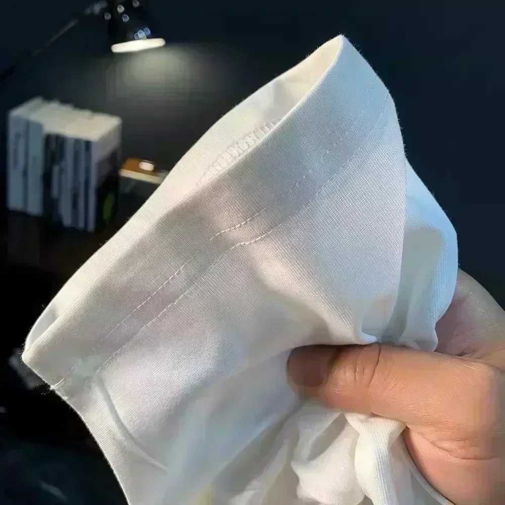 Men's 2026 Summer Pure Cotton T-Shirt Luxury-Lite Loose Casual Versatile Short SleeveT260228