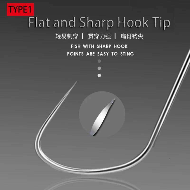 10pcs Non-barbed Competition Fish Hook Set of Sharp Hooks Tackle Goods Accessories for Fishing Fishery Material High Carbon Z260228