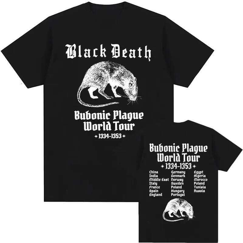 Bubonic World Tour 2024 Tshirts Men Women Casual Funny Meme Gothic T Shirt Fashion Vintage Oversized Cotton Short Sleeve T-shirt C260228 - view 7