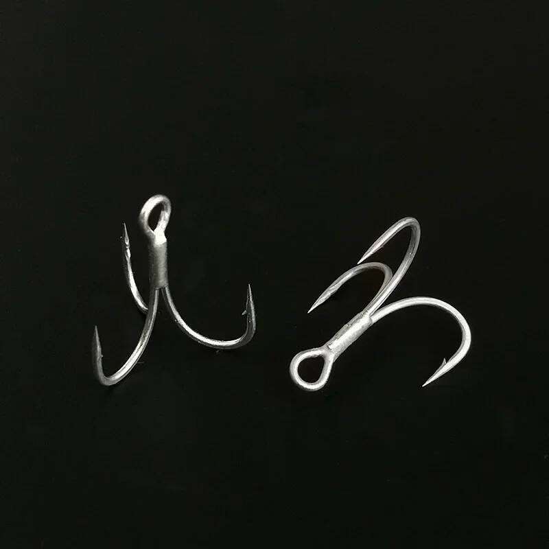 OUTKIT 5pcs/box 6066-3x-NP Strengthen Super Strong Twins Steel Alloy Sharp Lure Treble Tackle Hook Fishing Box Z260228