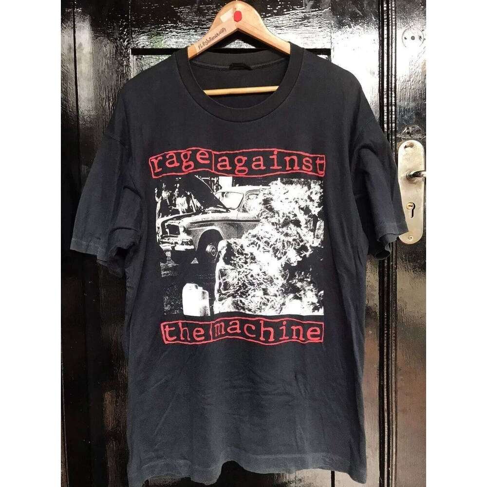 Rage Against The Machine Band Short Sleeve Unisex T Shirt Men's T-Shirt Black Casual Crew Neck Cotton Tee Men Women Summer C260228