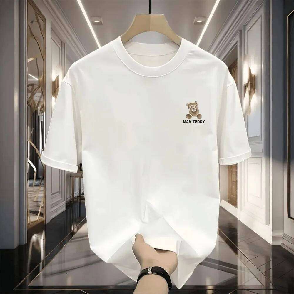 Men's T-shirt - New print short-sleeved personalized design round-neck relaxed trendy style printed pure cotton shirt C260228 - view 6