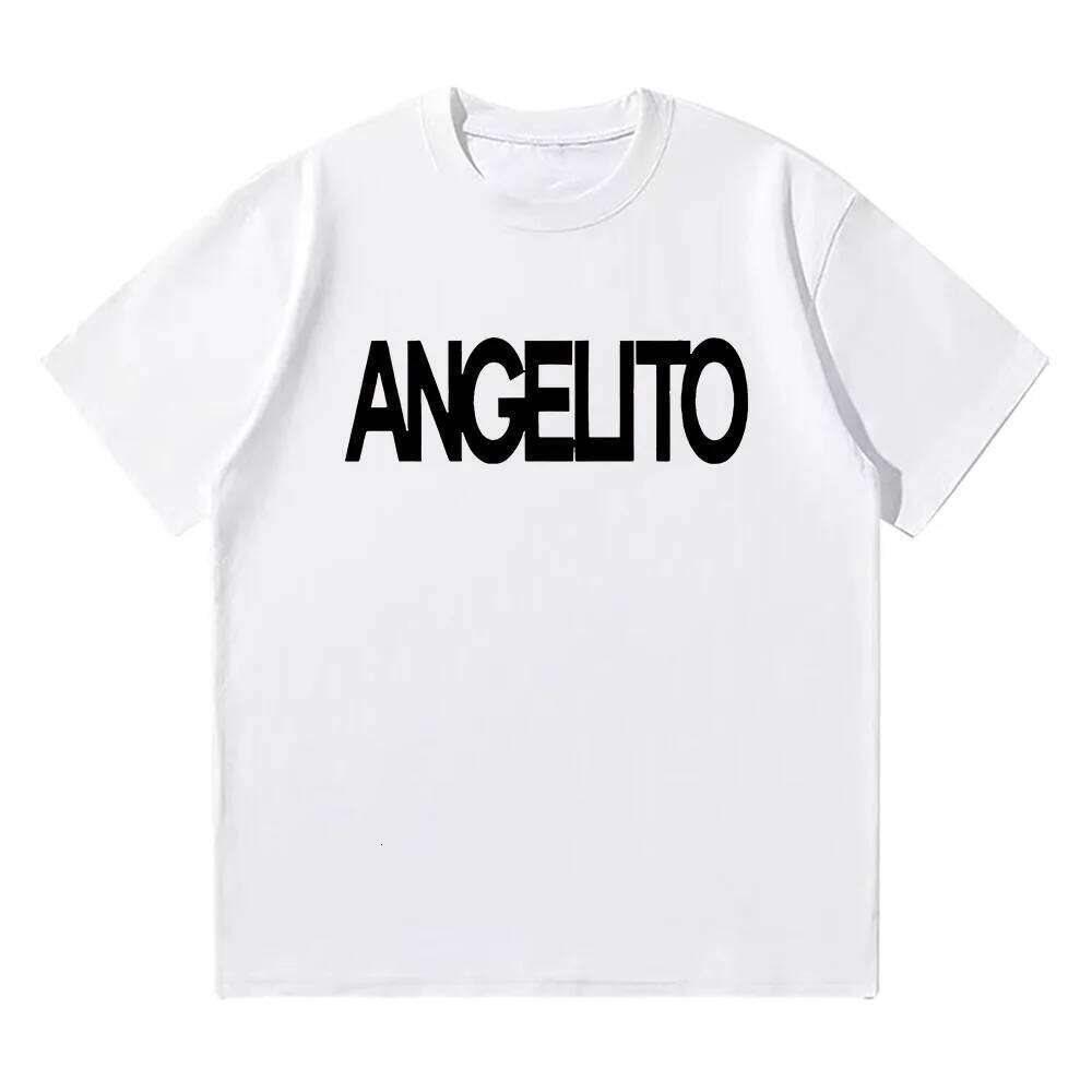 Angelito Tee Rapper Bad Gyal Hip Hop T Shrit Trendy Women's Short Sleeves Tops Harajuku Cotton Men's Casual Y2K Clothes C260228 - view 5