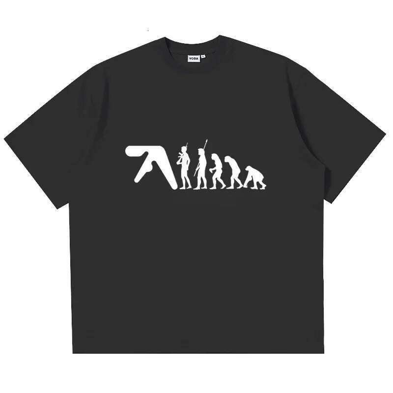 Men T-Shirt Aphex Twin Oversized Cotton Short Sleeve Tee Y2k Tops Harajuku Streetwear Korean Fashion Vintage Aesthetic Clothing C260228 - view 6