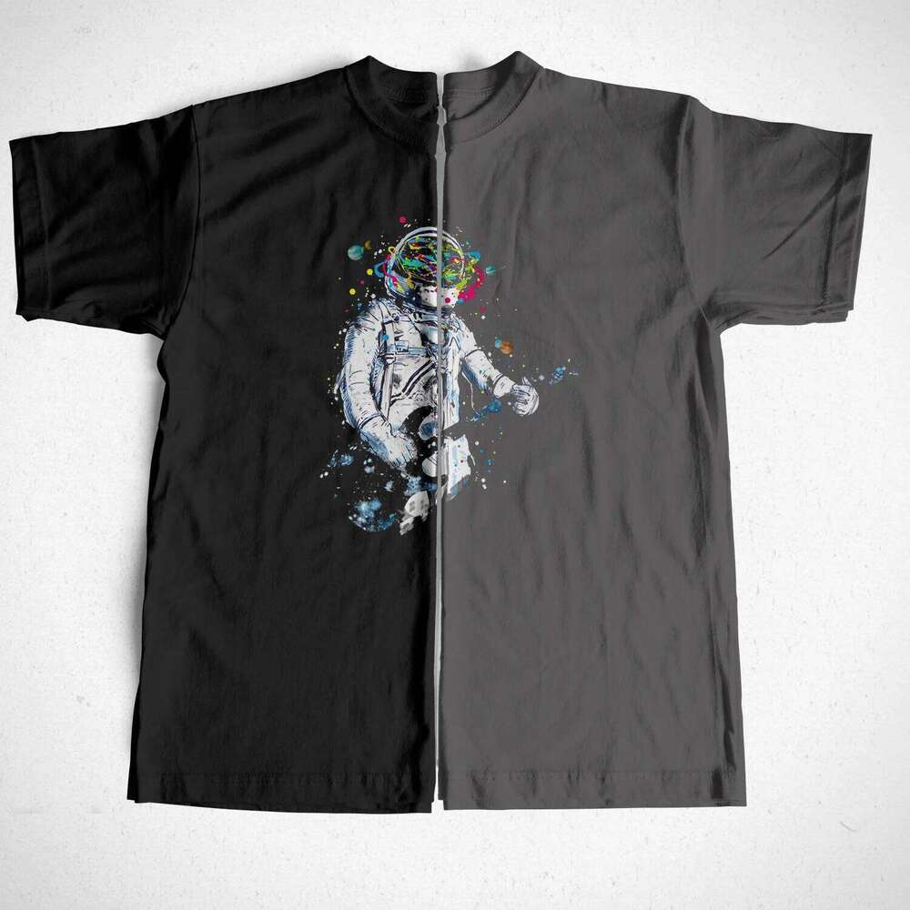 COOLMIND 100% Cotton Top Quality Print T Shirt Casual Space Pring Loose Cool Tshirt Men Tee Shirts Tops C260228 - view 4