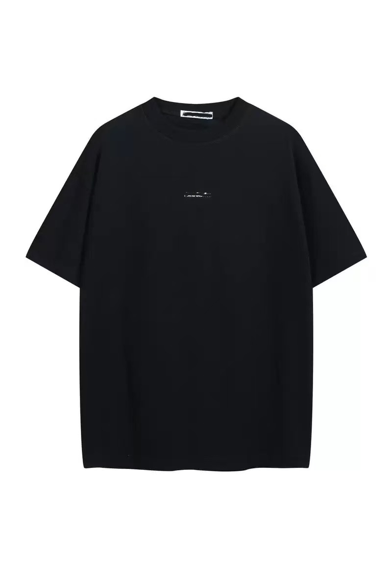 AC water-washed vintage-style printed T-shirt, retro casual loose silhouette unisex T-shirt.