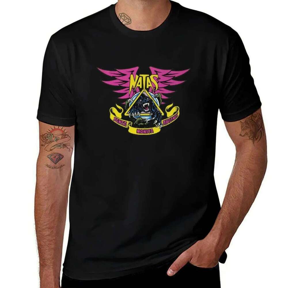 Natas claw and panther, skateboard T-Shirt graphic t shirts for man pack white T-shirt C260228