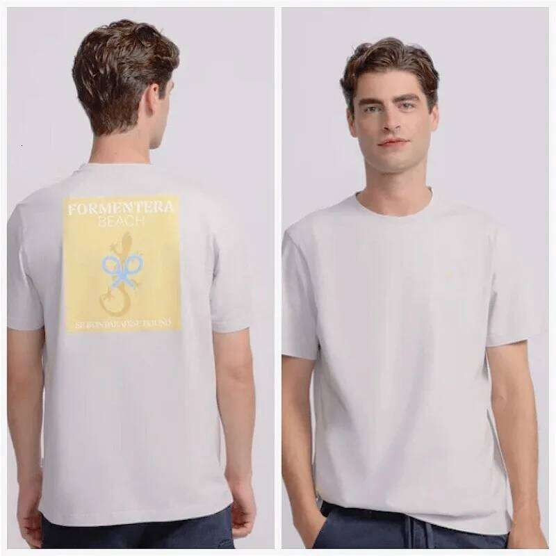 Silbon Summer New Letter Print Men's and Women's Short-sleeved Comfortable Sports Fitness Breathable Top T-shirt C260228 - view 3