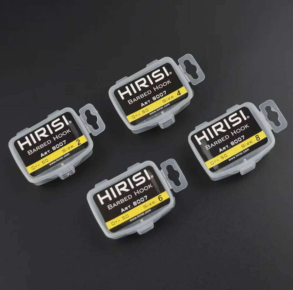 Hirisi 50Pcs Carp Fishing Barbed Hook High Carbon Steel Ring Eye Fish hook 8007 Z260228